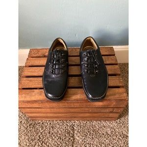 I Travel men's shoes black leather size 43 Euro 10 US